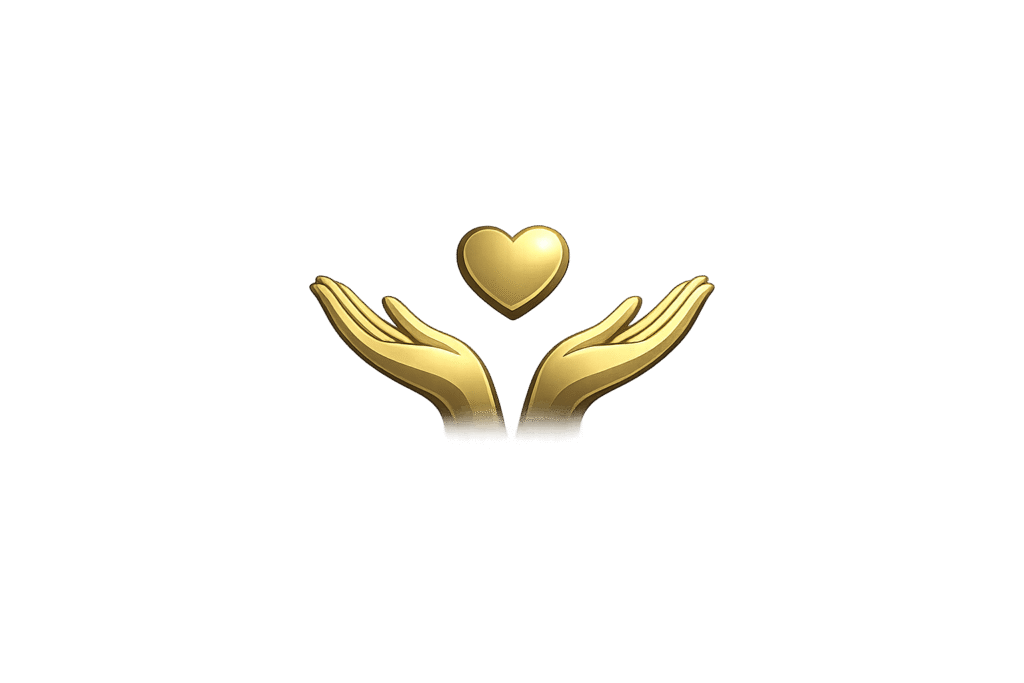 Hands Logo with heart for Nicolas Loewer guidelines